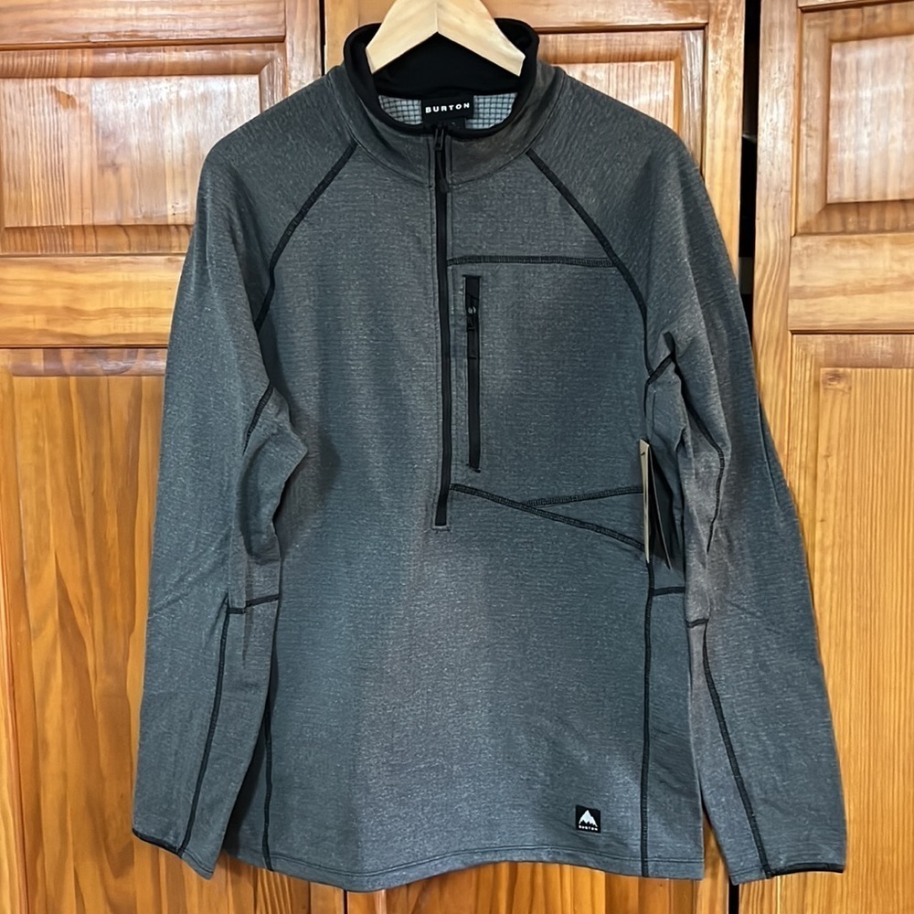 Burton Stockrun Grid 1/2 Zip Fleece Pullover